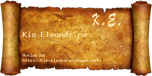 Kis Eleonóra névjegykártya